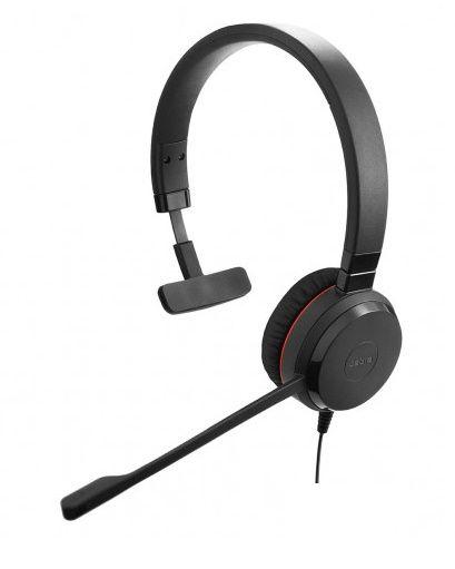 Гарнітура для кол-центру Jabra EVOLVE 20 SE MS Mono з амбушуром зі шкірозамінника