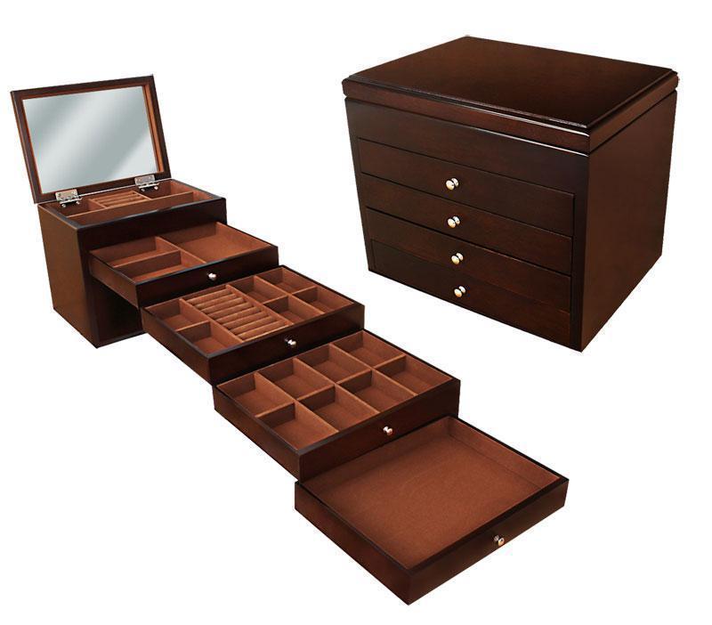 Скринька для ювелірних прикрас, біжутерії Коричнева