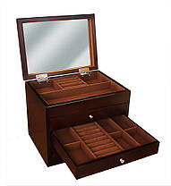 Скринька для ювелірних прикрас, біжутерії Коричнева, фото 3