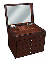 Скринька для ювелірних прикрас, біжутерії Коричнева, фото 4