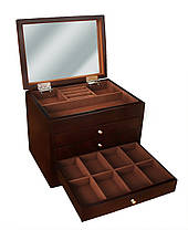 Скринька для ювелірних прикрас, біжутерії Коричнева, фото 5