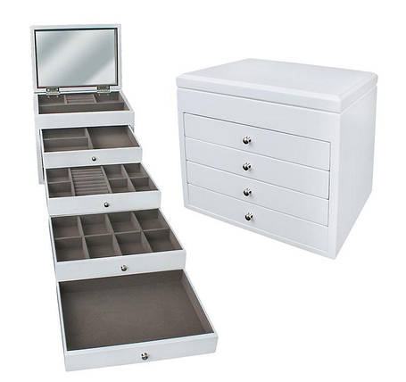 Скринька для ювелірних прикрас Біла, фото 1