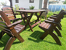 Садові меблі стіл і крісла 6 штук з масиву сосни, Відео ютуб, фото 3