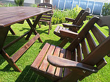 Садові меблі стіл і крісла 6 штук з масиву сосни, Відео ютуб, фото 4