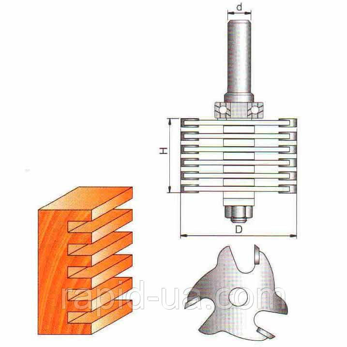 Фреза ГЛОБУС 2560 D48 d12 h40 кромочная микрошиповая