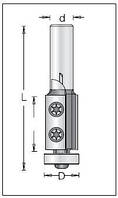 Фреза кромочная со сменными ножами DIMAR D19 h12 d6 нижний подшипник