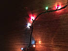 Світлодіодна новорічна гірлянда 3 м, 100LED різнобарвна, чорний дріт, фото 5