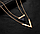 Модний кулон у формі подвійного трикутника з ювелірного сплаву (код 0092), фото 4