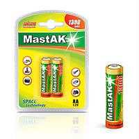 Аккумулятор "пальчиковый" MastAK AA 1,2v 1300mAh ( Ni-Mh )