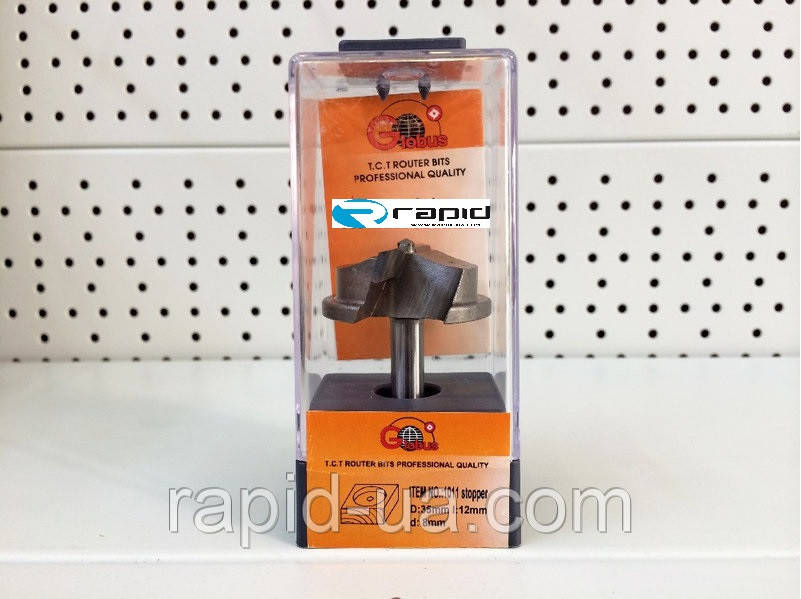 Фреза ГЛОБУС 1011 D35 d8 h12 stopper для дверных петель