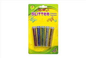 Набір глітера в пробірках 5шт на планшеті Мультяшки