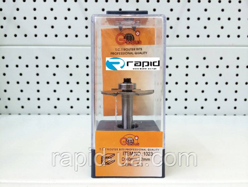 Фреза ГЛОБУС 1023 D40 d8 h2 z3 кромочная фальцева