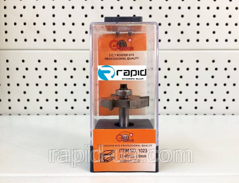 Фреза D40 d8 h8 кромочная фальцева ГЛОБУС 1023 z3