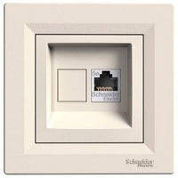 Розетка комп'ютерна RJ45 cat5e UTP Schneider Electric Asfora Слонова кістка EPH4300123