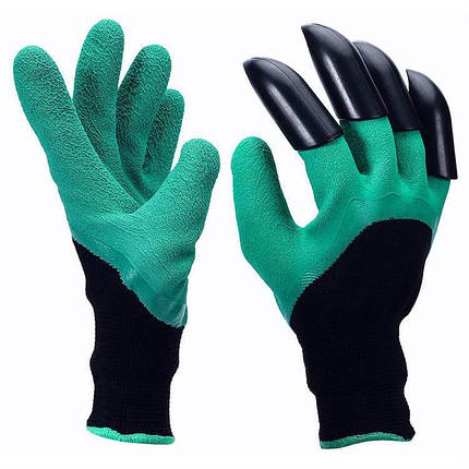 Садові рукавички Garden Genie Gloves з пластиковими наконечниками, фото 1
