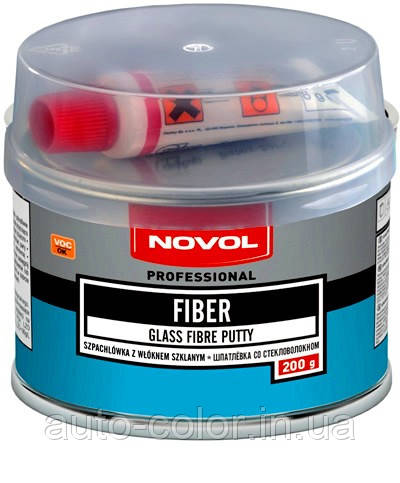 Шпатківниця поліефірна зі скловолокном NOVOL FIBER 0.2 кг.