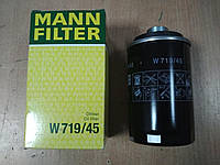 Фильтр масляный VW Golf VI 1.8-2.0 2009-2013; VW Passat 1.8 TSI-2.0 FSI 2010>, SKODA, SEAT "MANN" W719/45