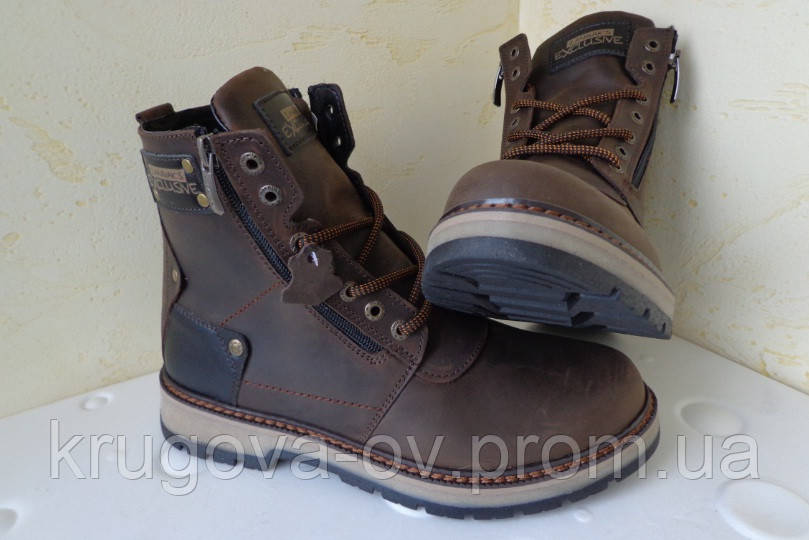 Зимові чоловічі черевики ZANGAK EXCLUSIVE ( натуральна шкіра + хутро), 44 р — 29,5 см
