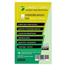 Протектори для карт Games 7 Days 100 шт. (70x120 мм) Quality Standard