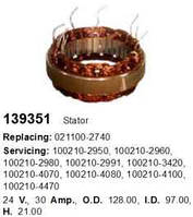 Статор генератора TOYOTA LAND CRUISER, DYNA