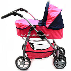 Коляска для ляльок 2в1 (трансформер) зі знімною люлькою, сумкою і кошиком для речей 9662-1-B