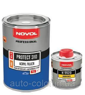 Грунт акриловый 4+1 PROTECT 310 Novol 1л + отвер.0,25л, красный, фото 1