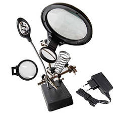 Третя рука для паяння Zhongdi ZD-126-3 LED (MG16129-С), фото 3
