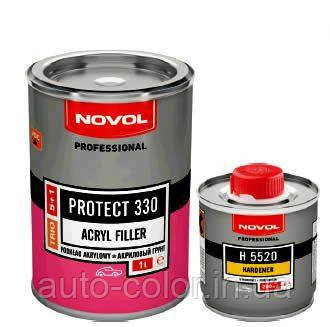 Ґрунт акриловий 5+1 PROTECT 330 Novol 1 л + отвер.0,20л, сірий