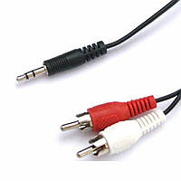 Аудіокабель 3.5 jack-2RCA 1.5M.