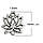 Конектор Квітка лотоса, Срібний тон, Два отвори, З'єднувач, Ажурна різьба 16 мм x 15 мм, фото 2