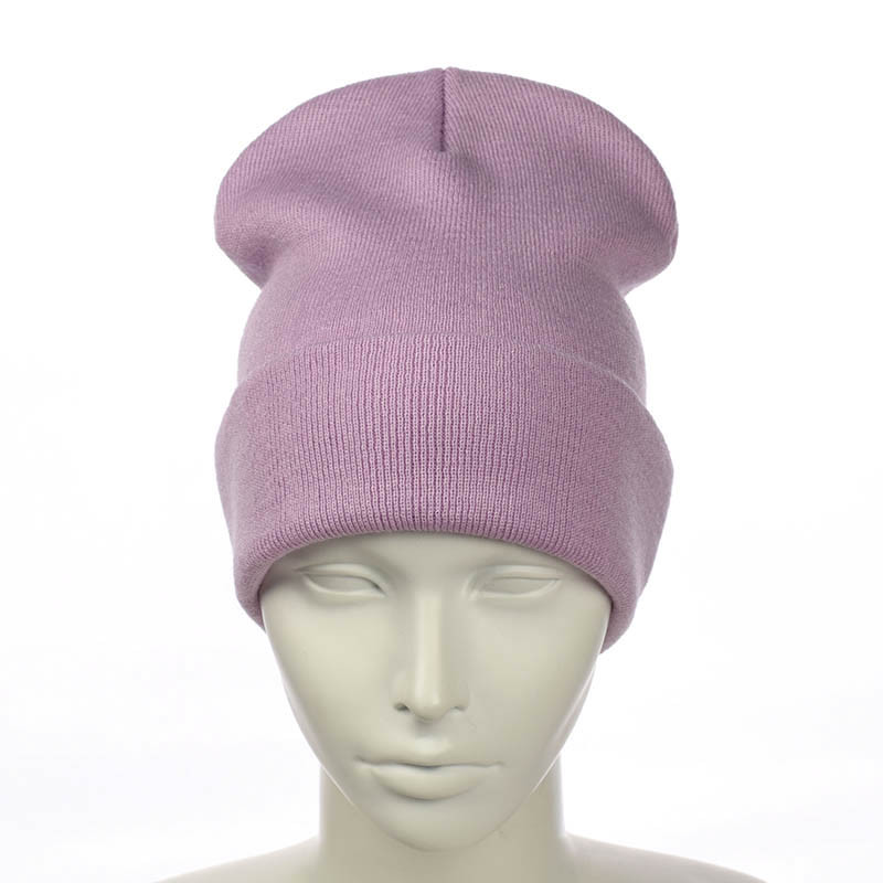 Молодежная шапка "лопата" бузковий