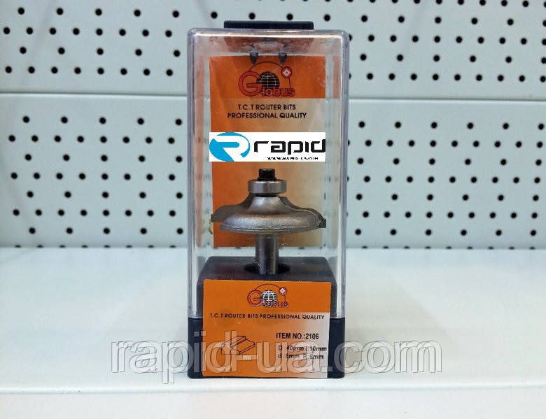 Фреза ГЛОБУС 2106 D40 d8 h10 R6 фигирейная горизонтальна