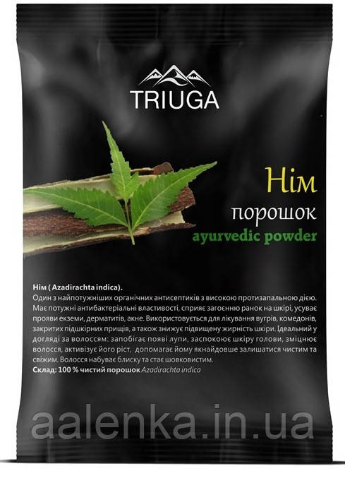 Натуральний аюрведичний порошок НІМ, 50 г, Triuga