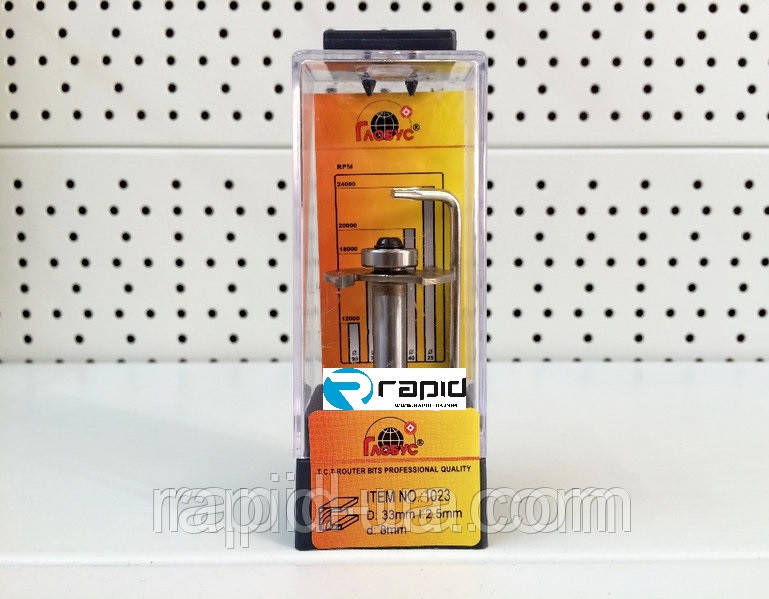 Фреза ГЛОБУС 1023 d8 h2.5 L50 кромочная фальцева