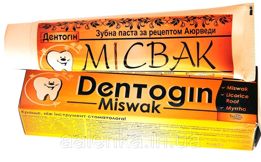 Зубна паста аюрведична Dentogin MISWAK, Мисвак, 100 г, Triuga