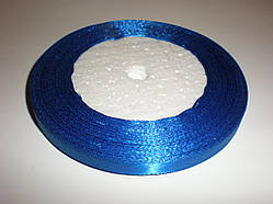 Атласна стрічка синя-0,6 см-1 метр