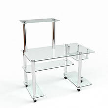 Скляний комп'ютерний стіл Фенікс БЦ-стіл