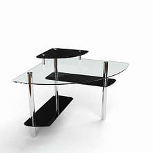 Скляний кутовий комп'ютерний стіл Фіва БЦ-стіл