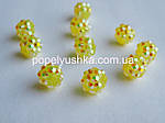 Намистини шамбала жовті хамелеон 10 мм, фото 2