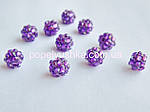 Намистини шамбала фіолетові 10 мм, фото 2
