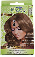 Фарба для волосся аюрведична на основі хни колір Темно-русявий, 25 г, Триюга Хербал, Україна