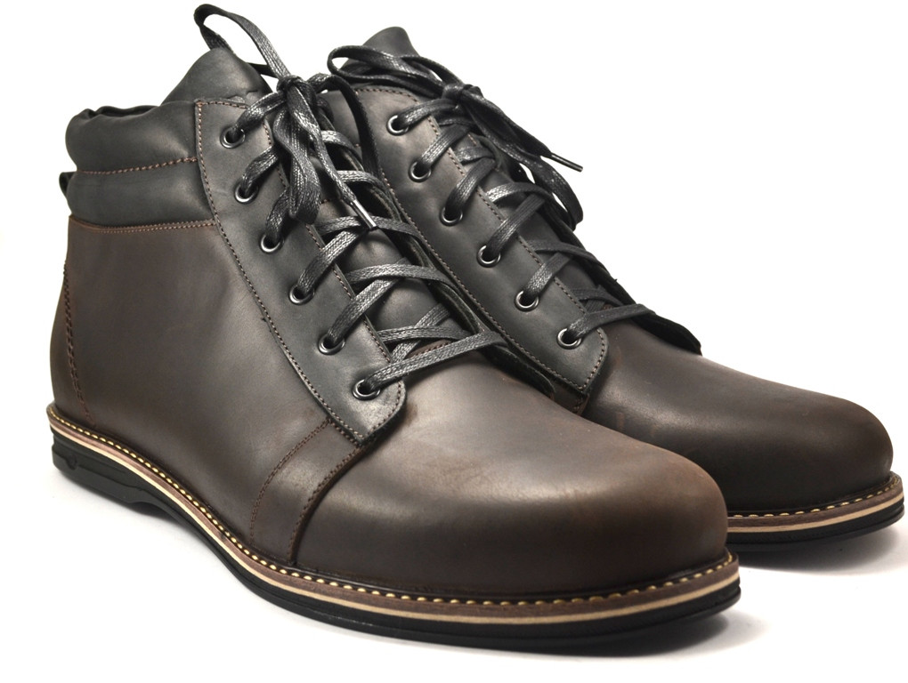 Коричневі черевики чоловічі зимові шкіряні Rosso Avangard Bridge Comfort Brown Crazy Leather