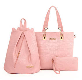 Чудовий набір 3в1 сумка рюкзак косметичка