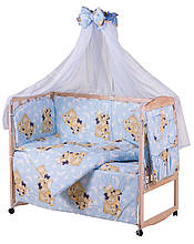 Дитяче ліжко Qvatro Gold RG-08 малюнок блакитне (мішки сплять)