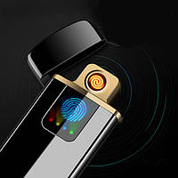 Запальничка USB Touch ID електроімпульсна  Сірий