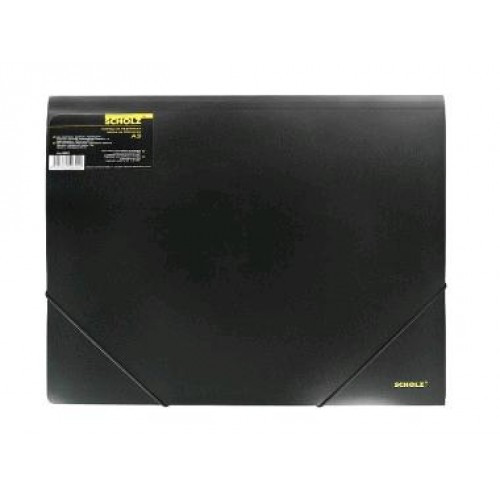 Папка на гумках А3 SCHOLZ 5064 чорна 550мкн (1/24)