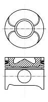 Поршень Sprinter CDI (88.00 mm.) +0.50 mm. (прямой шатун / д. пал. 30 mm.)