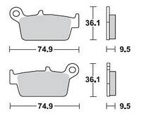 Мото колодки BRAKING BR701SM1HONDA CR, XR; KAWASAKI KLX, KX; KYMCO PEUGEOT SV; SUZUKI DR, DR-Z, RM;YAMAHA YZ