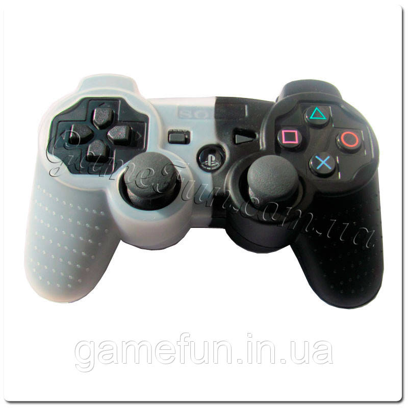 Силіконовий чохол для джойстика PS 3 (black/white)