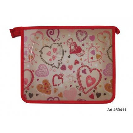 Папка А5 ПОЛІМЕР 460411 на блискавці Кохання (1/20), фото 1